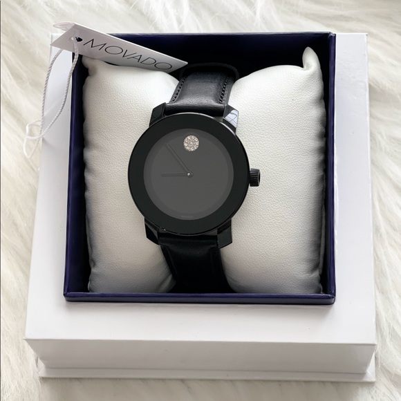 Movado Bold Black Dial Ladies Watch - Brand New - Picture 1 of 4